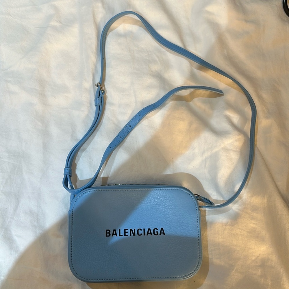blue balenciaga crossbody